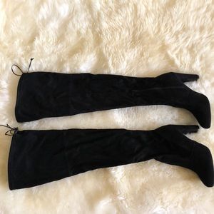 Black over-the-knee boots